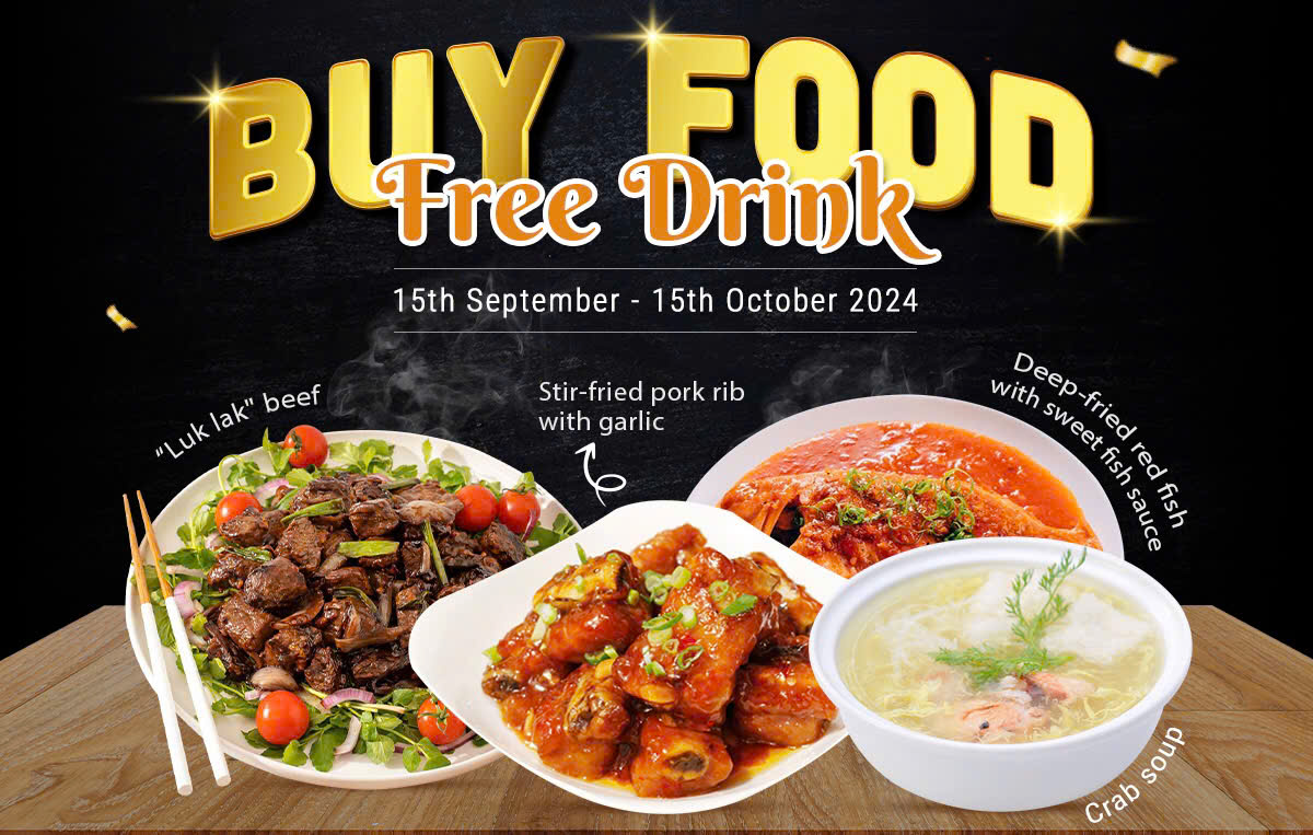 BUY FOOD FREE DRINK