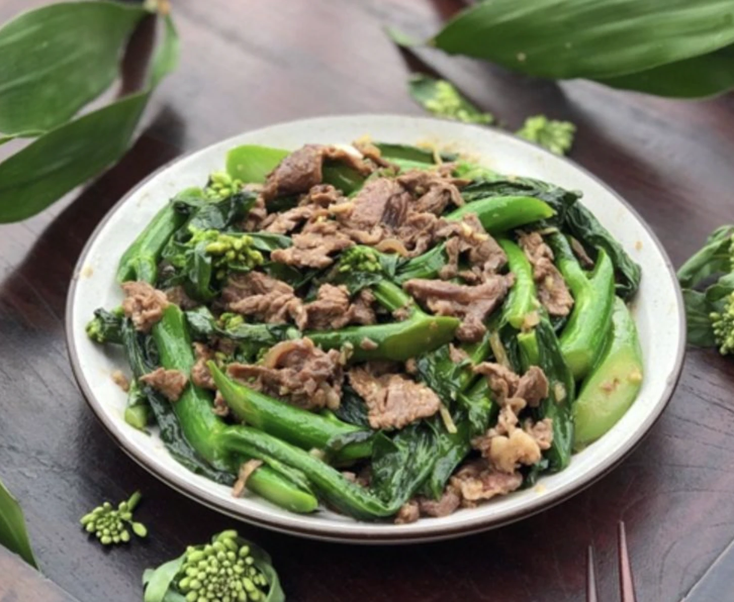Kailan with Beef Sauce